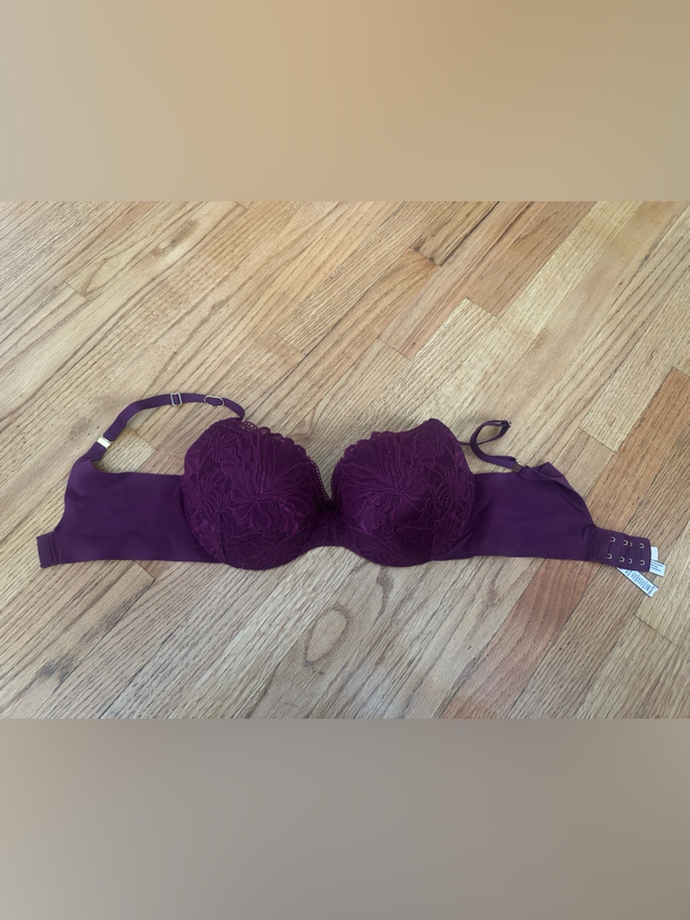 Victoria's Secret Lace Push-Up Bra in Plum
